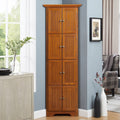 4-Tier 72 Corner Kitchen Pantry Storage Cabinet With 8 Doors Tall Storage Cabinet, Corner Cabinet And Adjustable Shelves, Home Farmhouse Bookshelf Cabinet For Bathroom, Living Room, Kitchen OAK