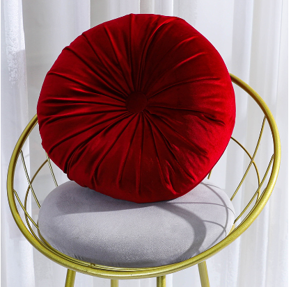 Handmade Velvet Round Throw Pillow