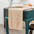 Farmhouse Burlap Linen Table Runner, 72 Inch, Flaxen