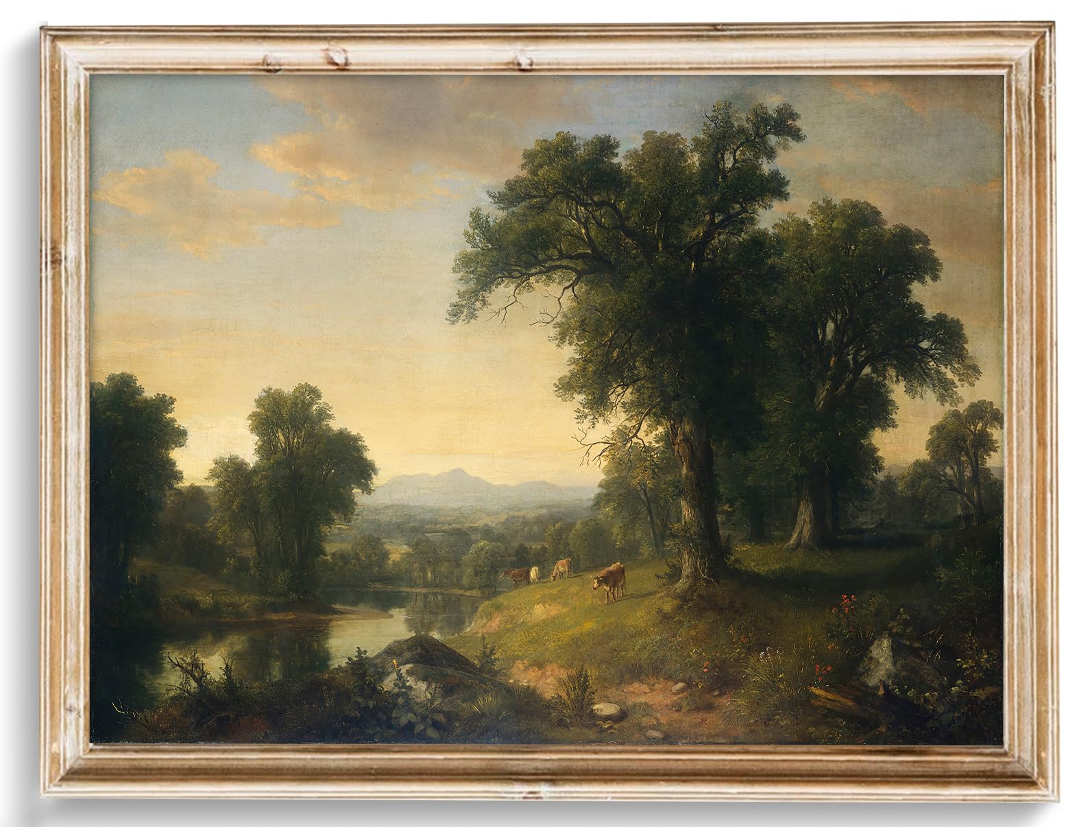 Vintage Farmhouse Landscape Wall Art Print, 8x10, Unframed