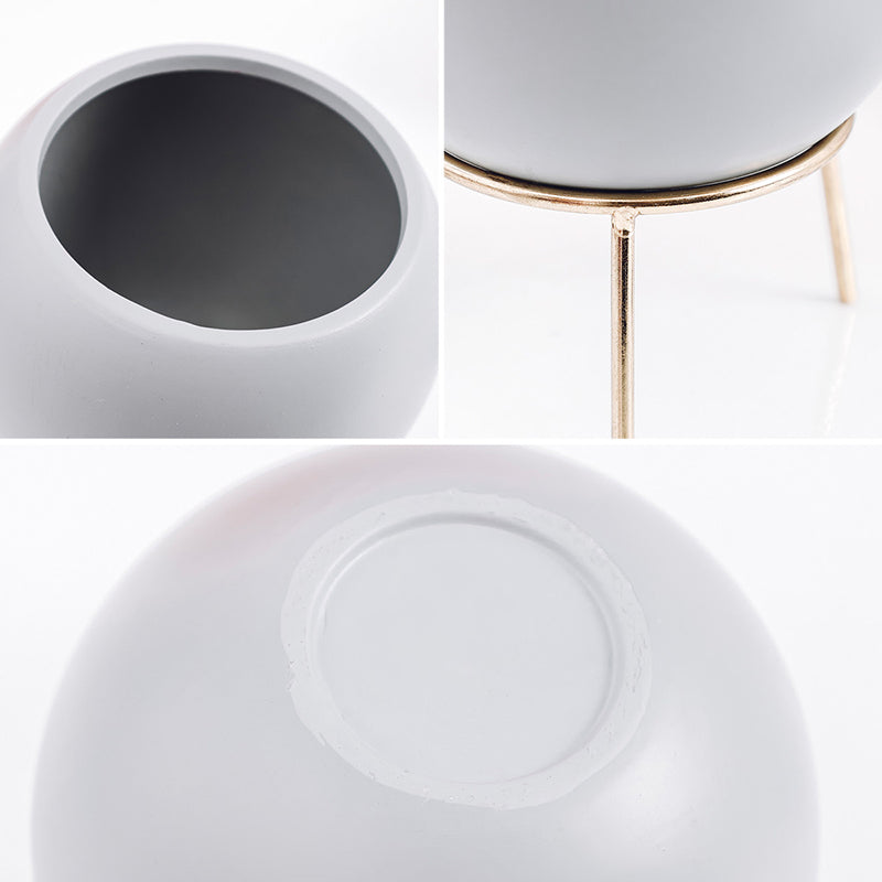 Nordic Ceramic Round Hydroponic Succulent Planter