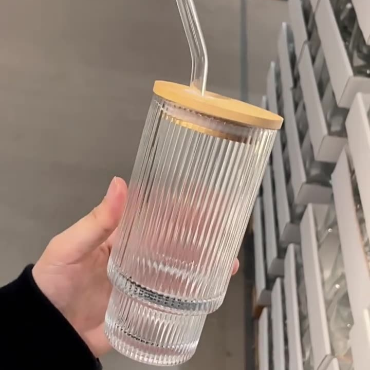 Glass Tumbler with Bamboo Lid