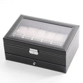 Double Layer Jewelry and Watch Box with Open Window