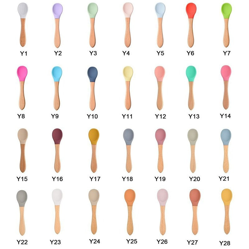 Multi-Color Silicone Training Spoon for Babies