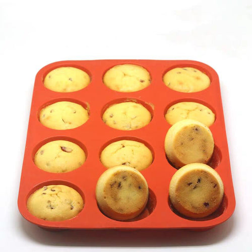 12-Cavity Round Silicone Baking Mold