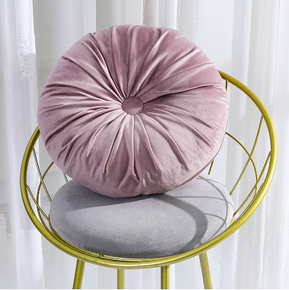 Handmade Velvet Round Throw Pillow
