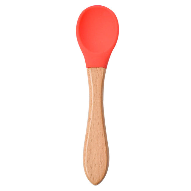 Multi-Color Silicone Training Spoon for Babies