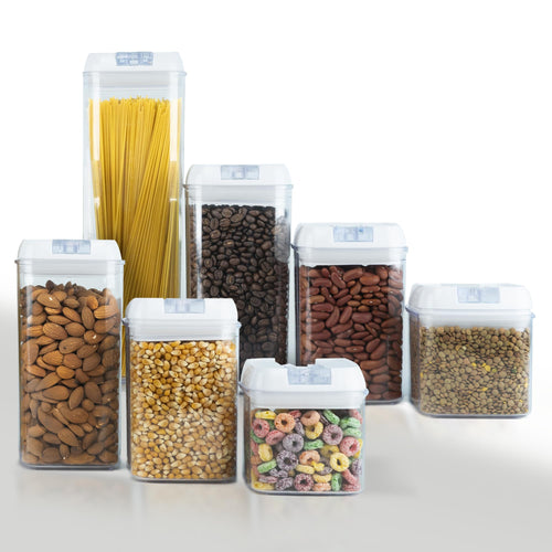 Airtight Pantry Storage Containers with Labels — 7 Piece Set