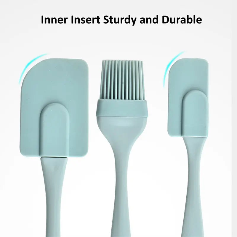 3PCS Silicone Spatula Set for Baking and Cooking