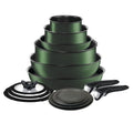 T-fal Ingenio Nonstick Cookware Set, 14 Piece, Forest Green