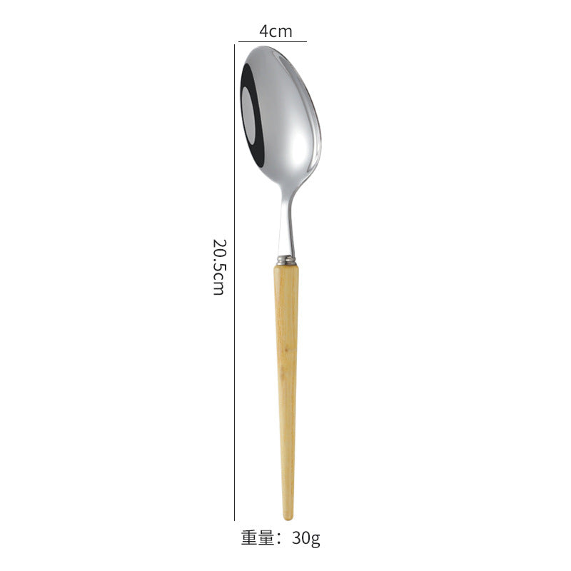Wood-Handle Cutlery Set