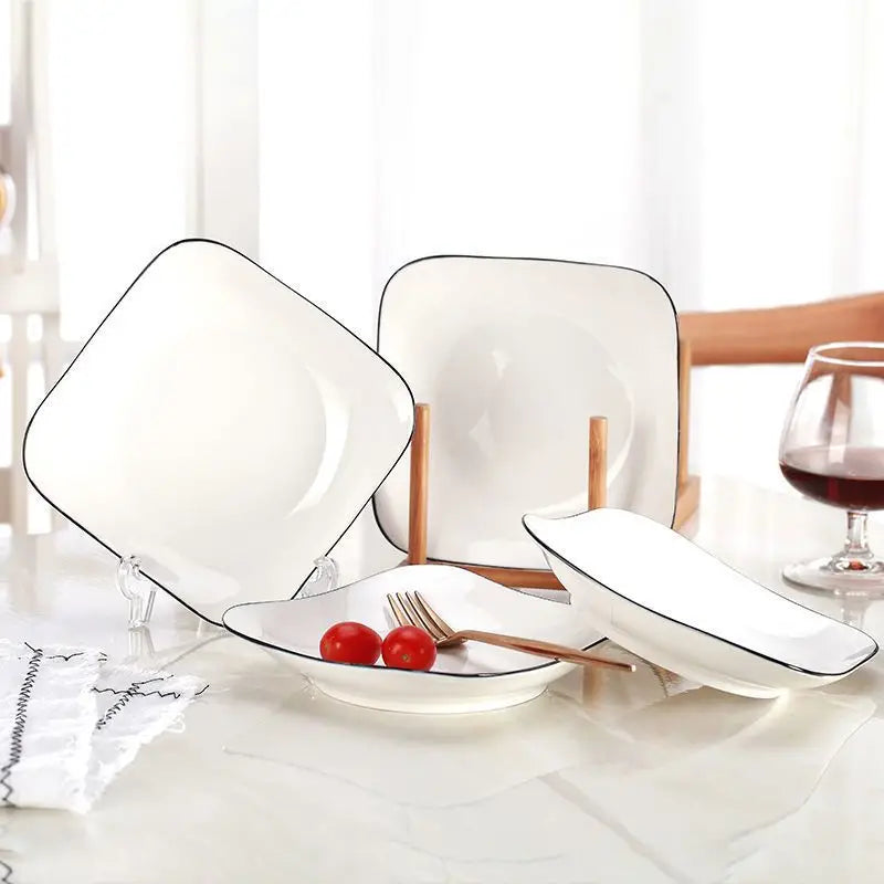Ceramic Square Dinner Plate 7.5" for Serving