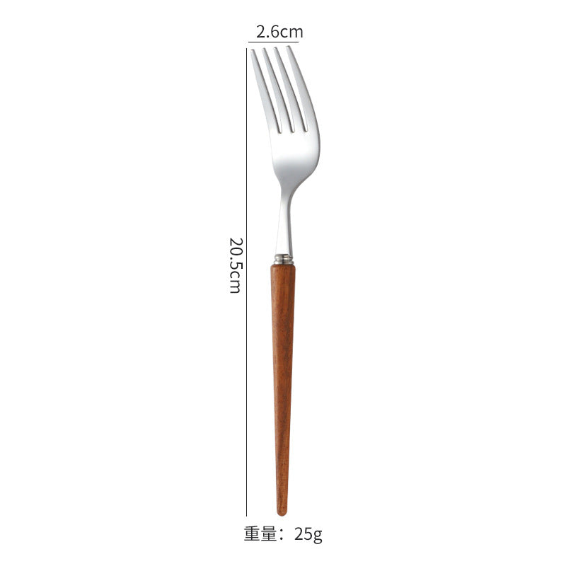 Wood-Handle Cutlery Set
