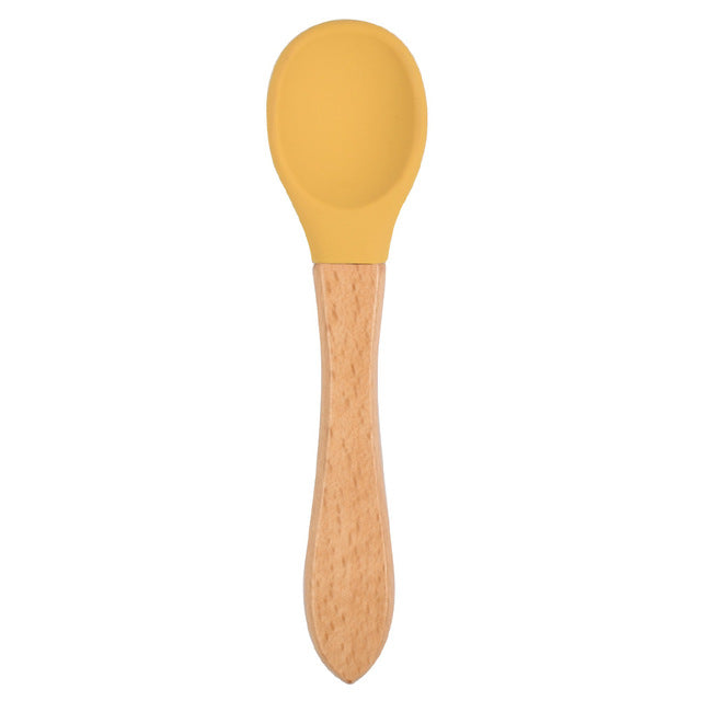 Multi-Color Silicone Training Spoon for Babies