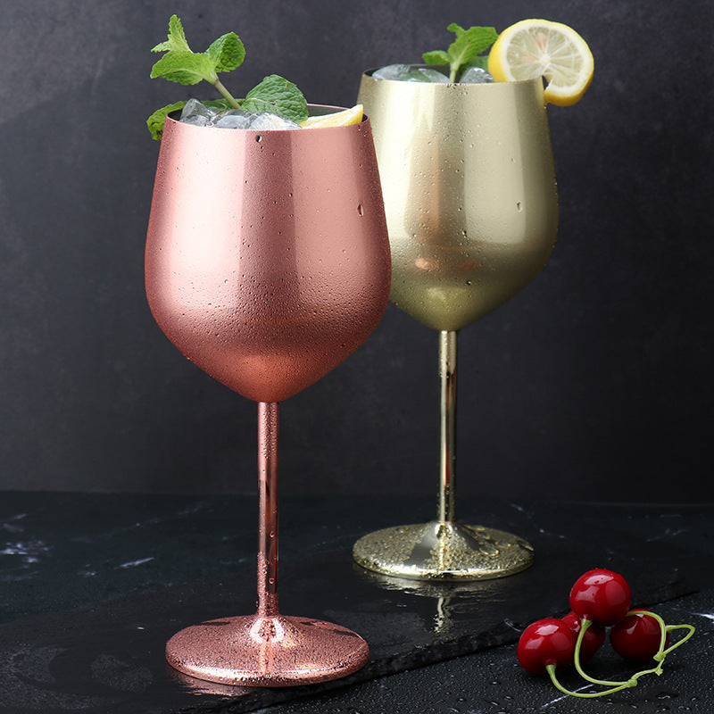 Stainless Steel Wine Goblet — 500 ml, Plated Finish