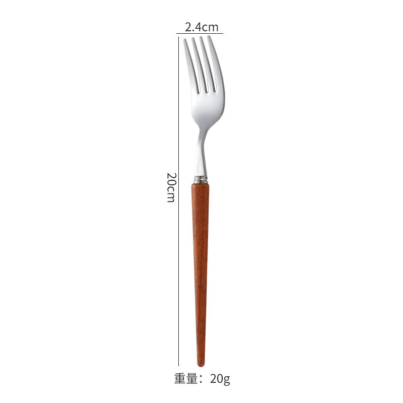 Wood-Handle Cutlery Set