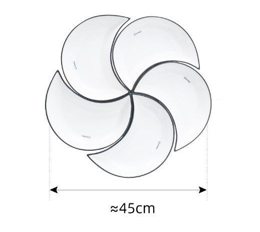 Creative Minimalist Moon-Shaped Serving Plate Set