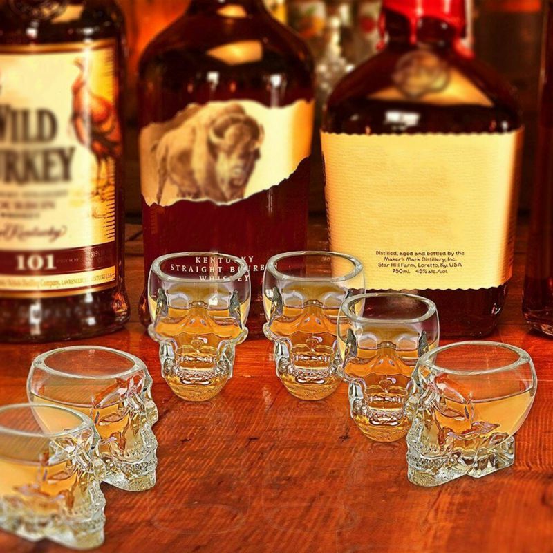 Crystal Skull Shot Glass for Whiskey, Vodka, Beer