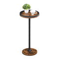 HOOBRO Small Side Table Drink Table Round Coffee End Table for Small Spaces Martini Table Pedestal Table for Living Room Bedroom Sofa Couch Rustic Brown BF168BZ01