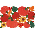 Embroidered Pumpkin Placemats — Set of 6, 11 × 17 Inch