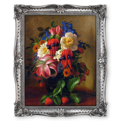 8x10 Baroque Style Picture Frame, Silver