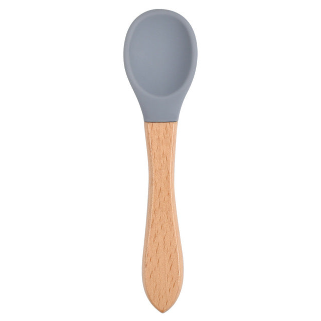 Multi-Color Silicone Training Spoon for Babies