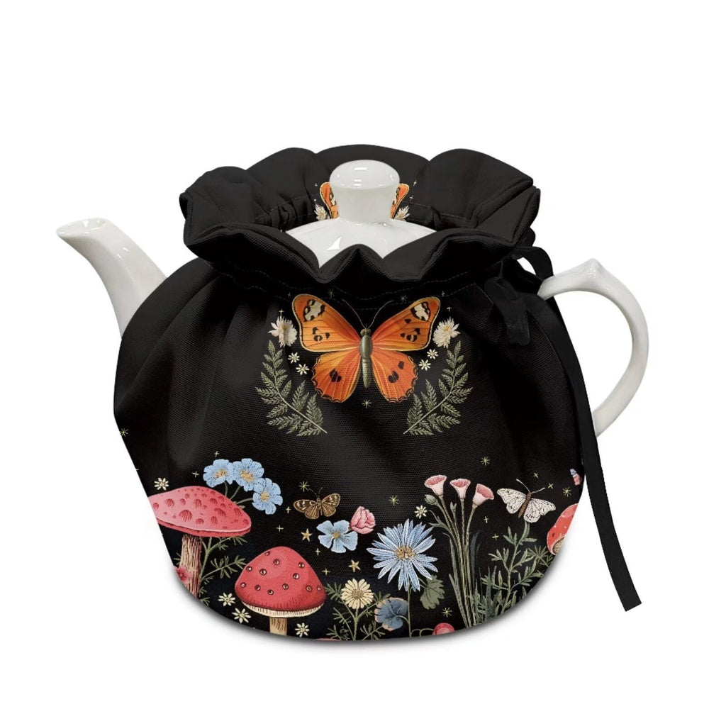 Vintage Butterfly & Mushroom Insulated Tea Cozy