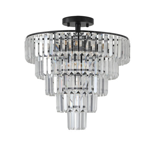 Large Black Crystal Chandelier, Contemporary Style, Dining & Living Room