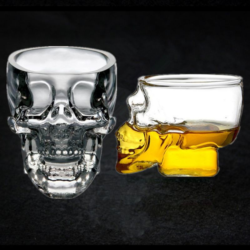 Crystal Skull Shot Glass for Whiskey, Vodka, Beer