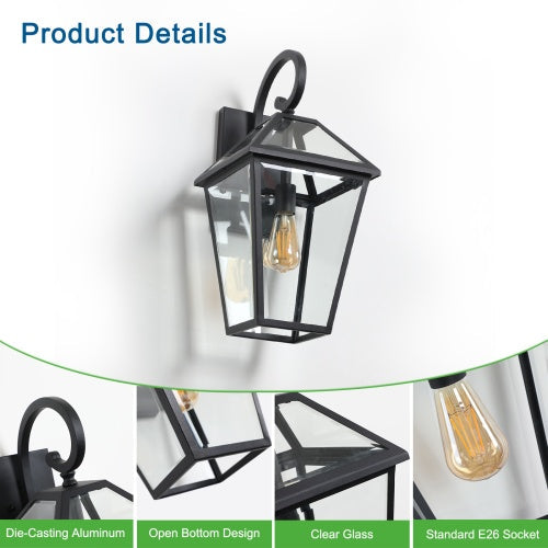 Modern Outdoor Waterproof Wall Light, 2-Pack - view 9