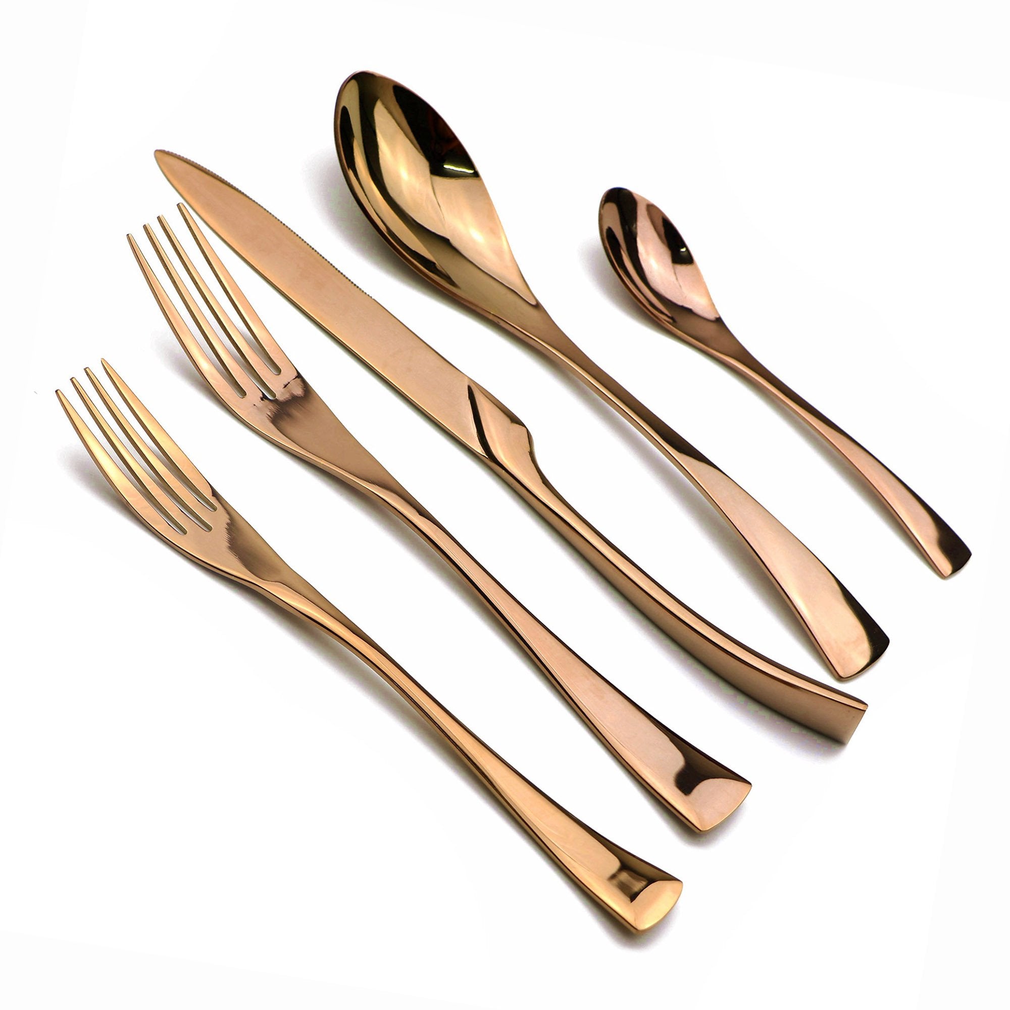 Rose Gold Flatware Set — 20 Piece, Service for 4