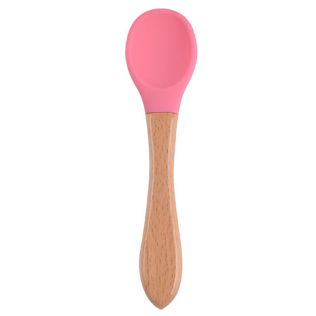 Multi-Color Silicone Training Spoon for Babies