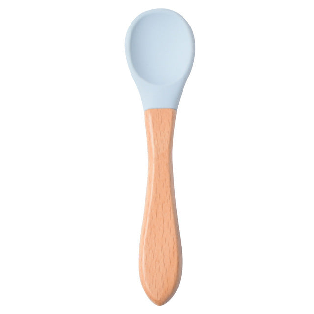 Multi-Color Silicone Training Spoon for Babies