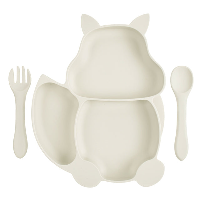 Suction Baby Feeding Set – 3 Plates, Bowl, Spoon & Fork