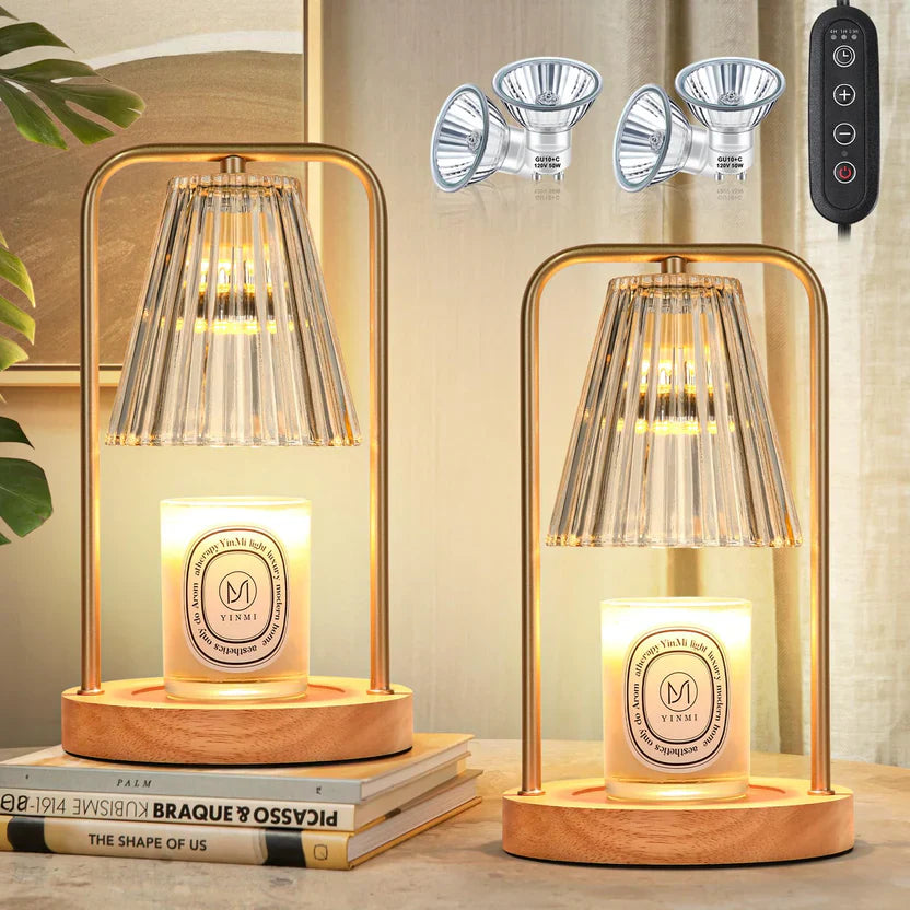Gold candle warmer lamp