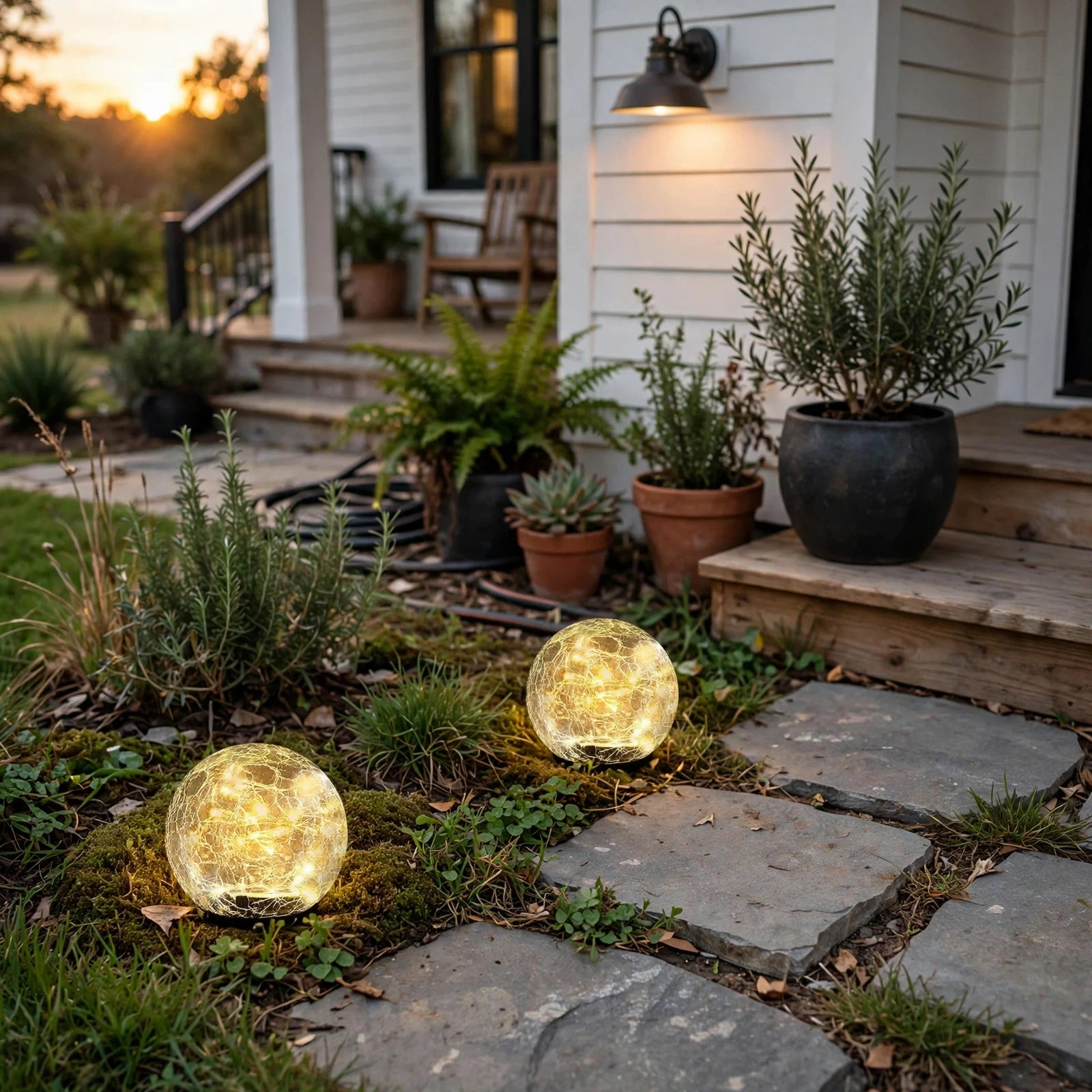 Solar Crackle Ball Light for Garden Decoration